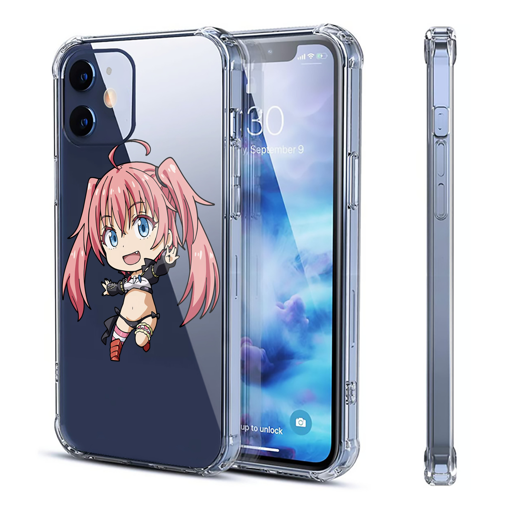 （画像用） 転スラ Regarding Reincarnated to Slime 【iPhone 12シリーズ対応】透明スマホケース（クリアソフトケース）